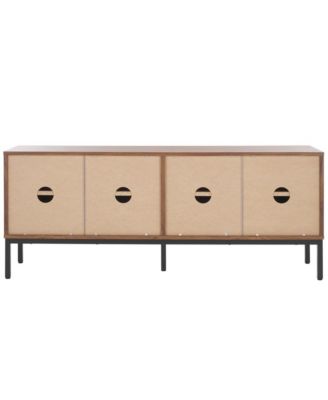 Particle Board/MDF/Iron 29.21'' Lylia 4 Door Media Stand