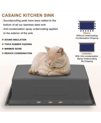 Single Bowl Stainless Steel Topmount  33" x 22" Kitchen Sink with Accessories