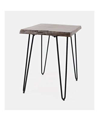 Nature's Edge Chairside Table – 1 Pc, Solid Acacia Wood, Compact Accent Table for Living Room or Bedroom