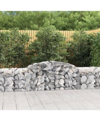 Arched Gabion Basket 118.1"x19.7"x23.6"/31.5" Galvanized Iron