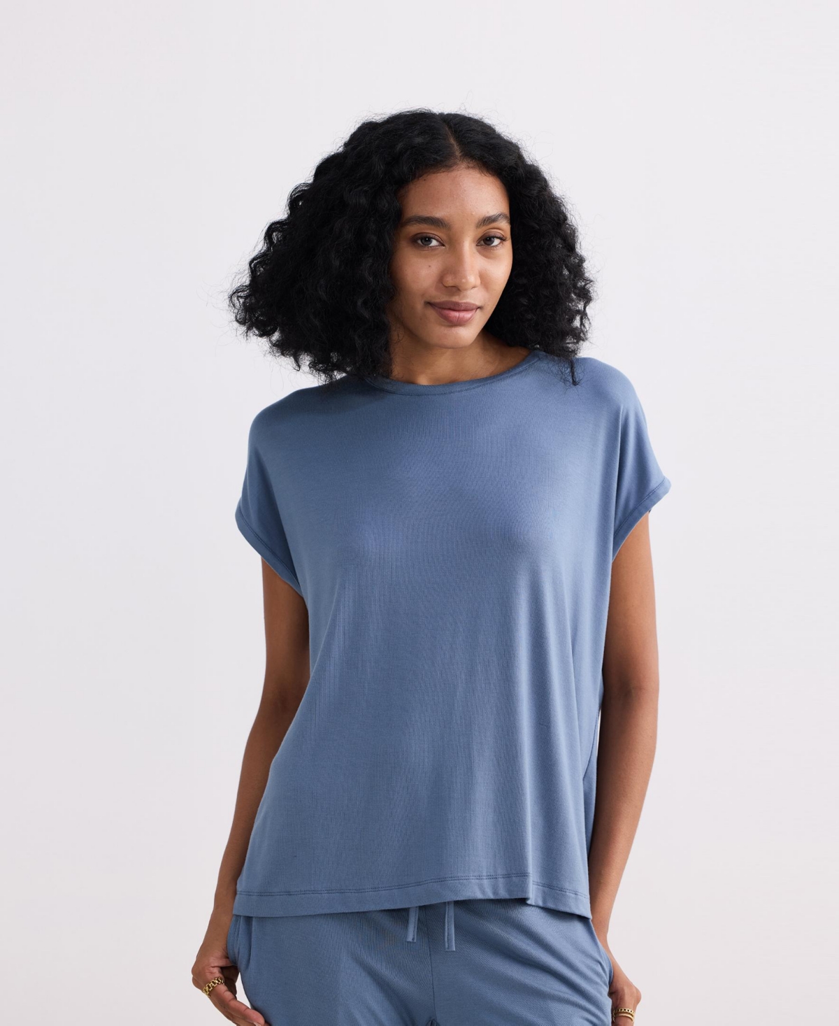 Women's Relaxed Tee in Blue - Blue