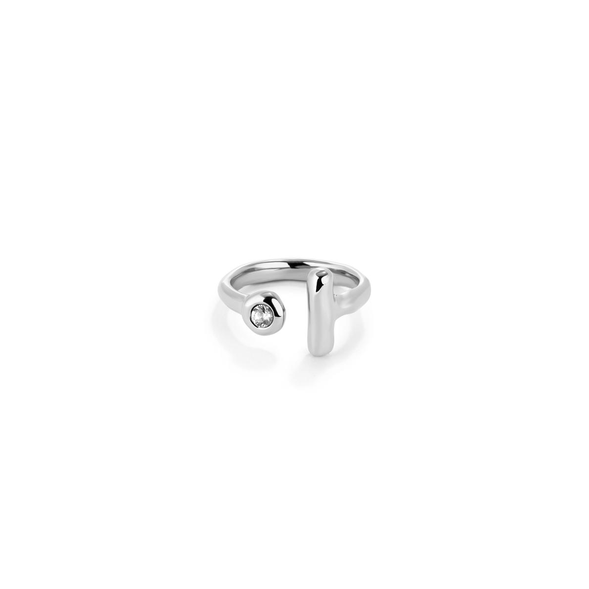 Unode50 White Open Topaz Ring In Silver