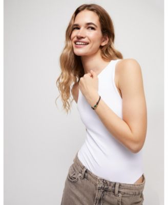 Green Crystal Leather Bracelet