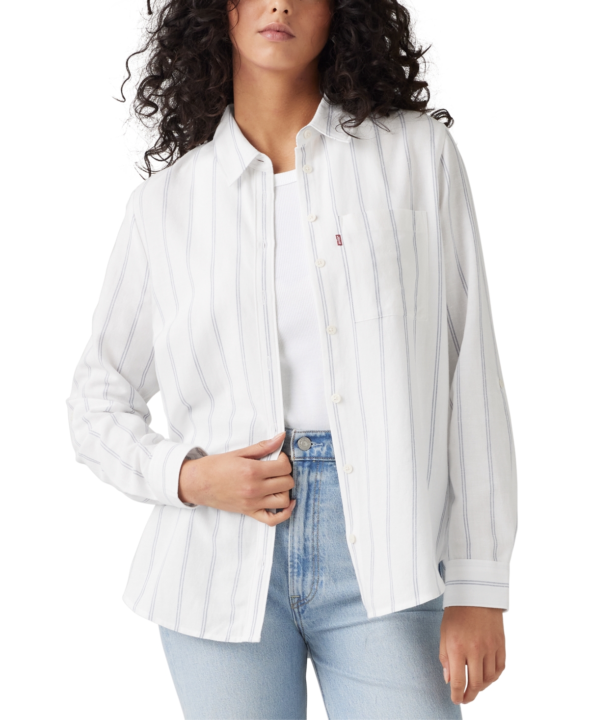 LEVI'S WOMEN'S DARLENE COLLARED BUTTON-FRONT SHIRT 