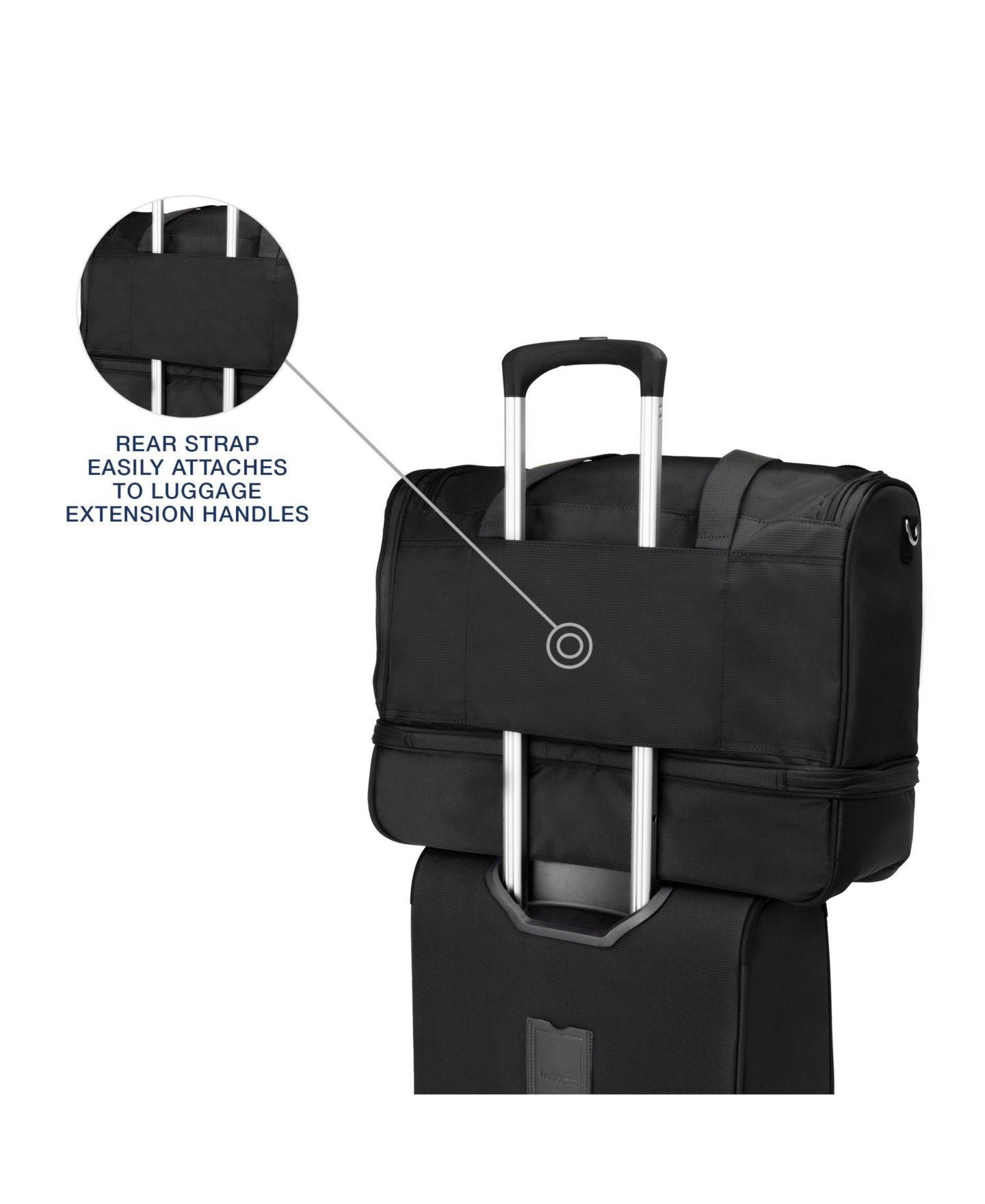 Сумка Travelpro WalkAbout 7 19" Drop Bottom Duffel, цвет: Чёрный — фото 9