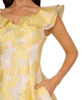 Women's Boat-Neck Flutter-Sleeve Dress