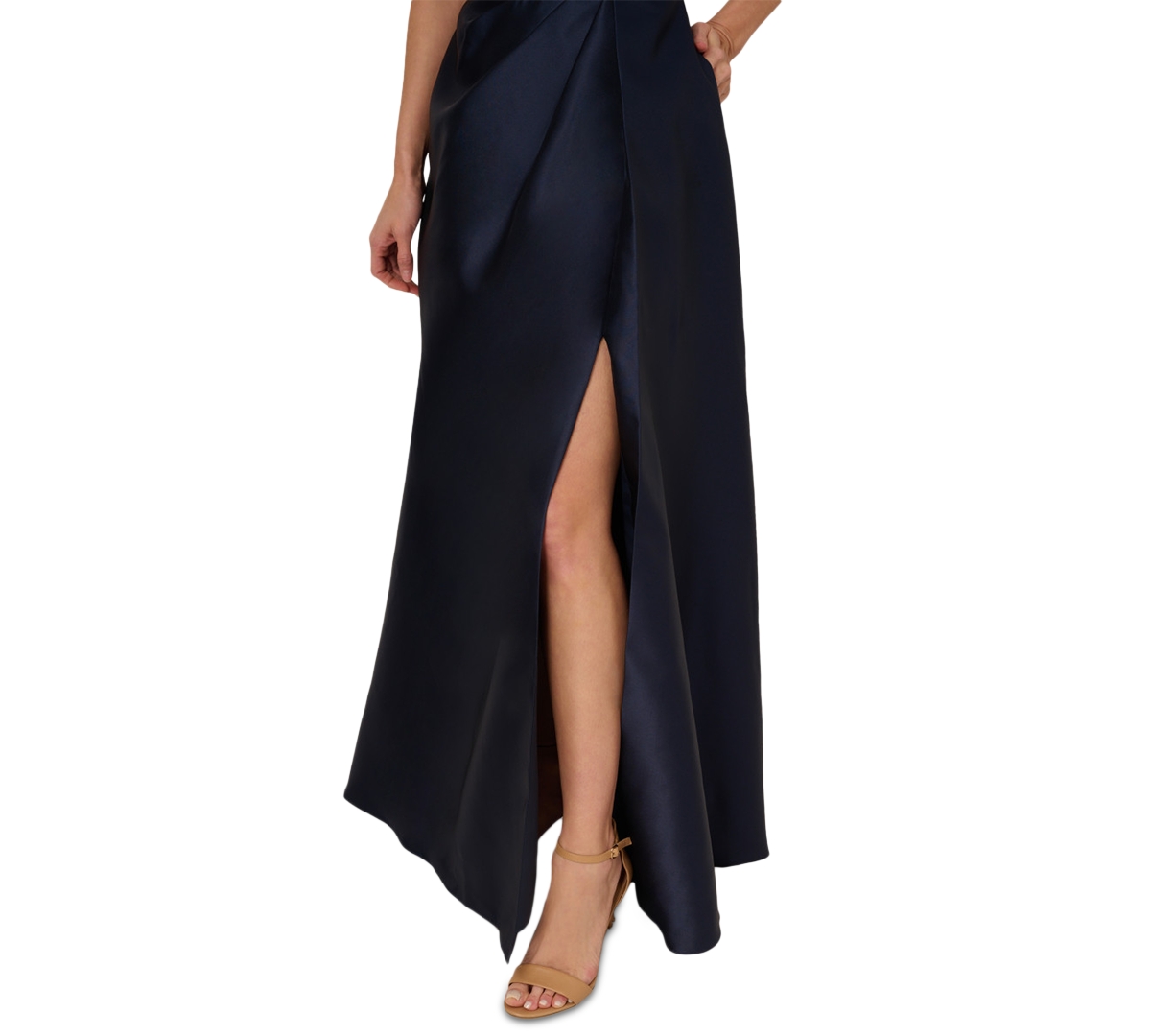 ADRIANNA PAPELL WOMEN'S EMBELLISHED-NECK SLEEVELESS GOWN 