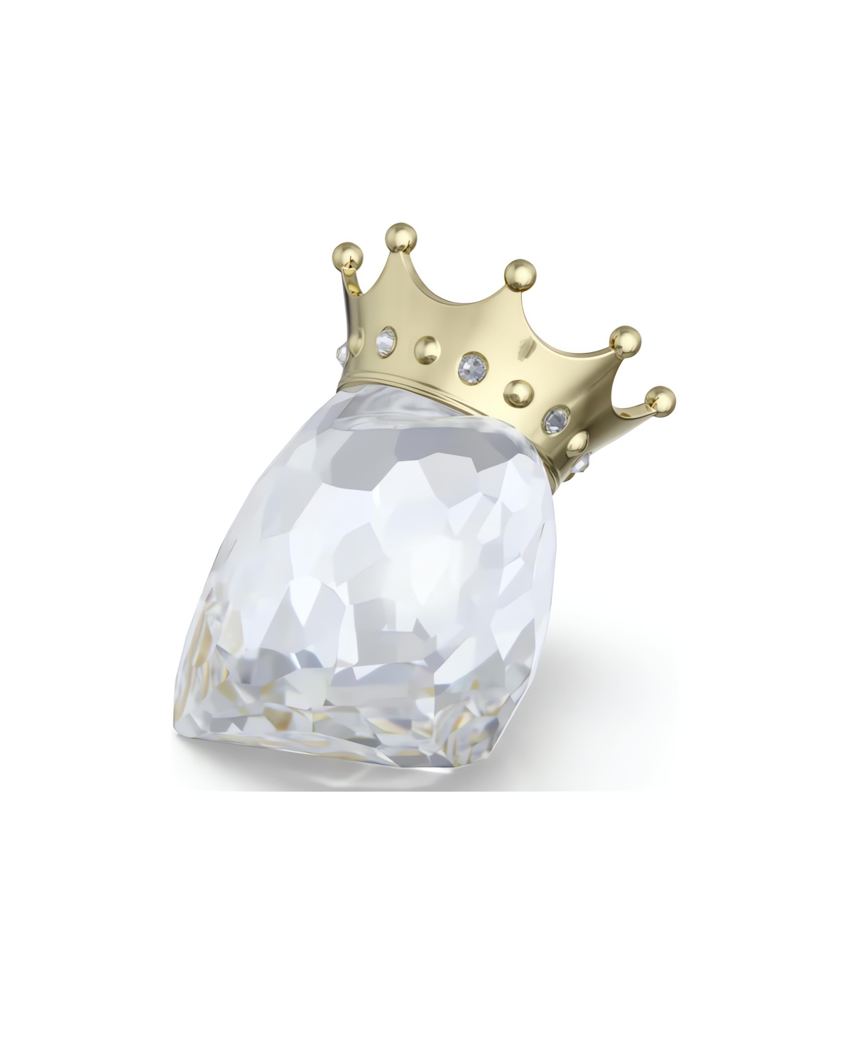 Swarovski Symbolica Heart With Crown Figurine In White,clear