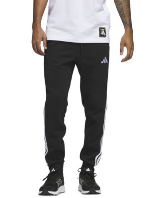 adidas - Men's Essentials Regular-Fit 3-Stripes Fleece Joggers