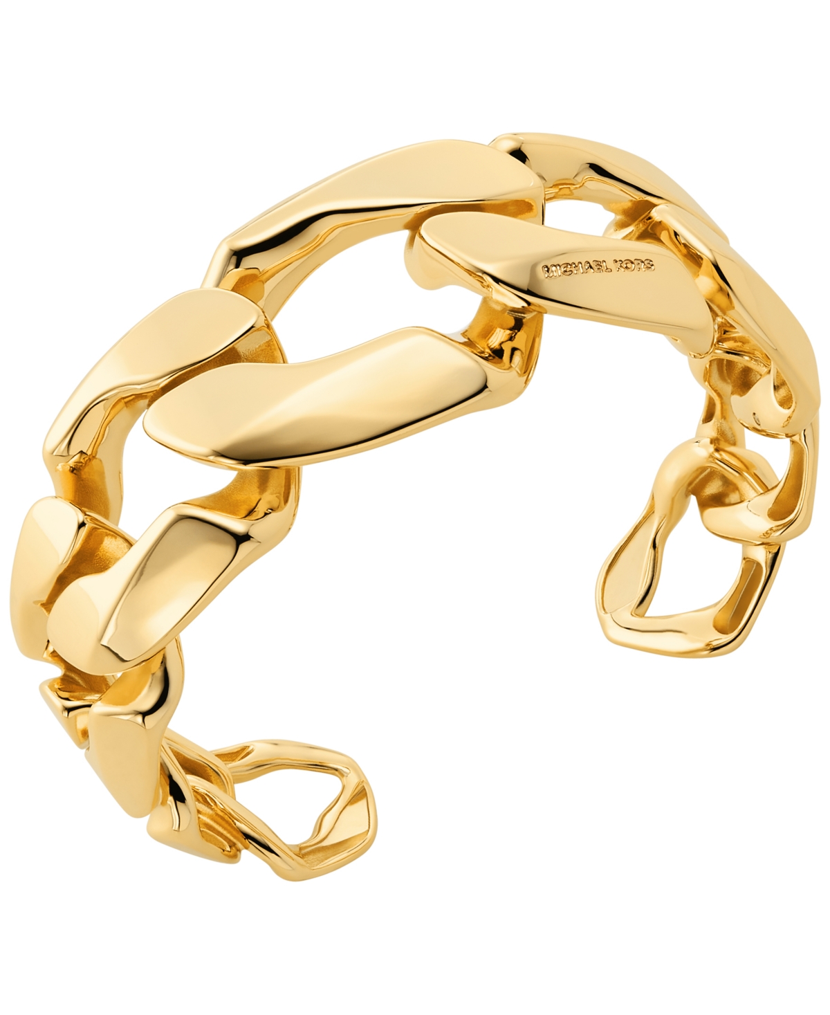 14K Gold Plated Link Cuff Bracelet - Gold