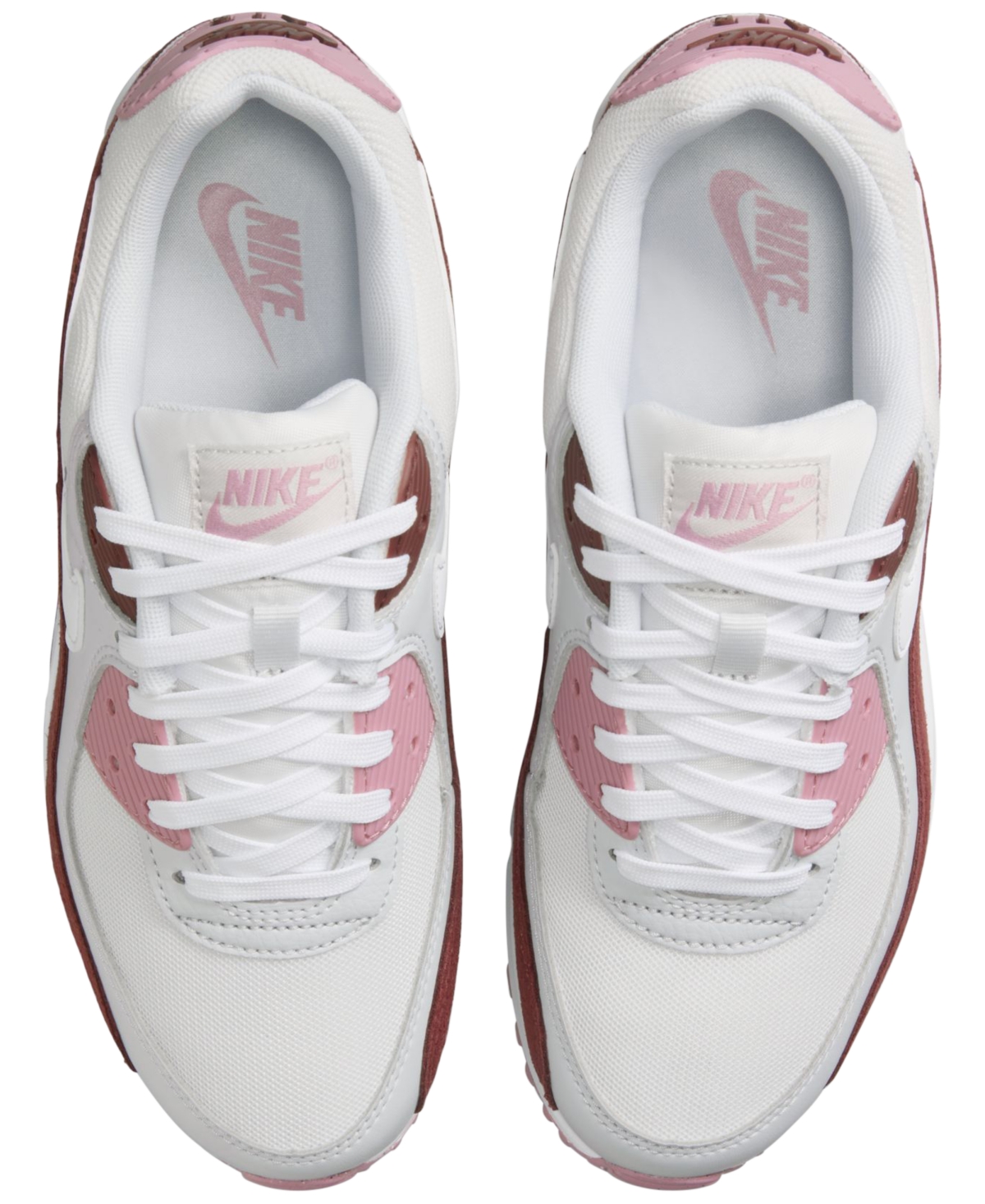 Nike Women's Air Max 90 Valentine's Day Se Casual Sneakers From Finish Line In Dark Team Red,white