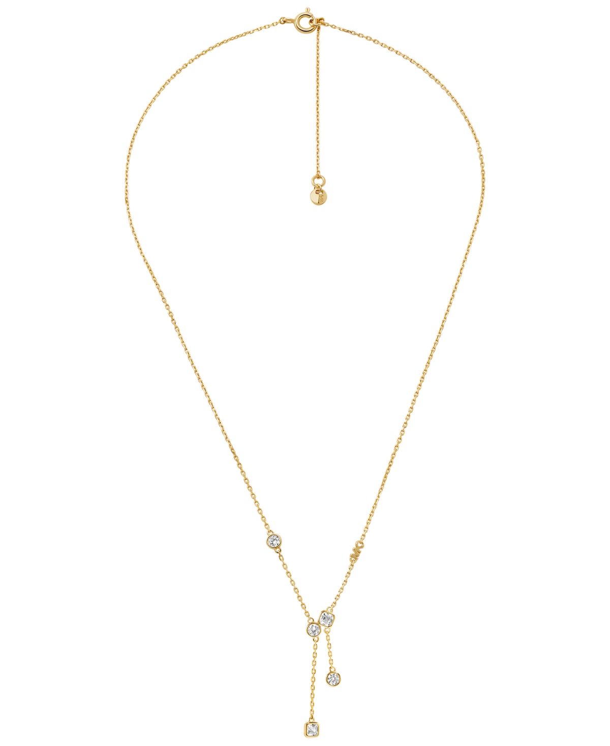 Brilliance Lariat Cubic Zirconia Y Pendant Necklace - Silver