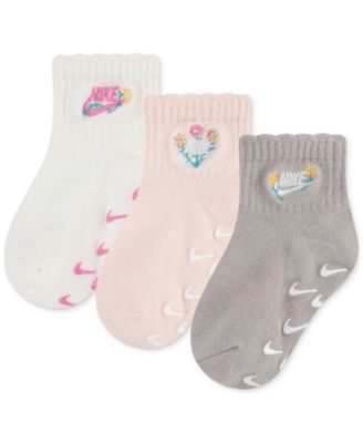 Nike - Baby Girls Floral Socks, Pack of 3