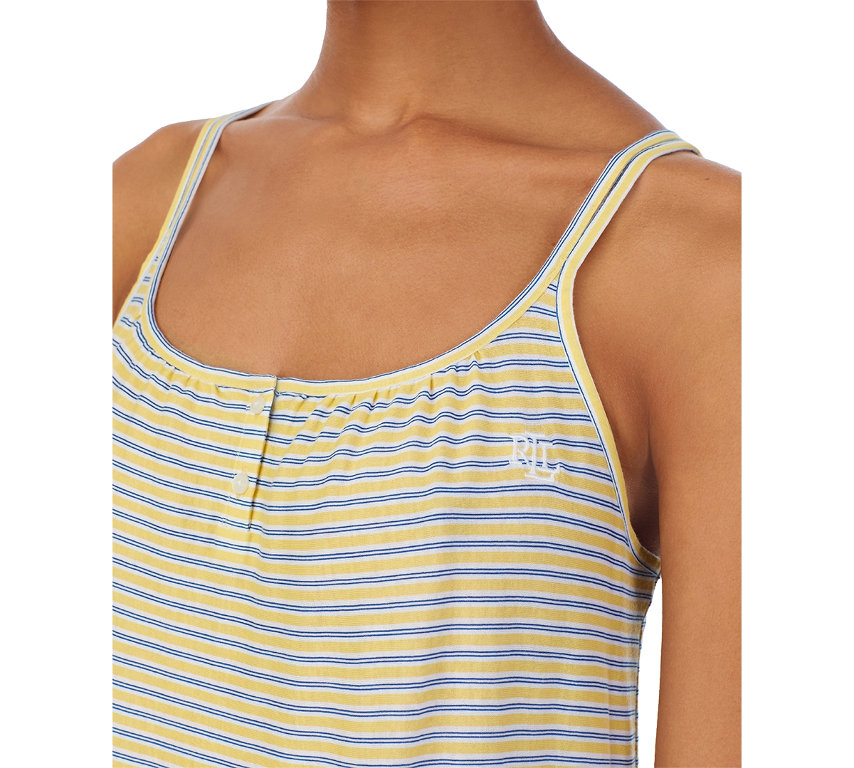 Ralph Lauren Women's Printed Double-strap Nightgown In Yellow Print