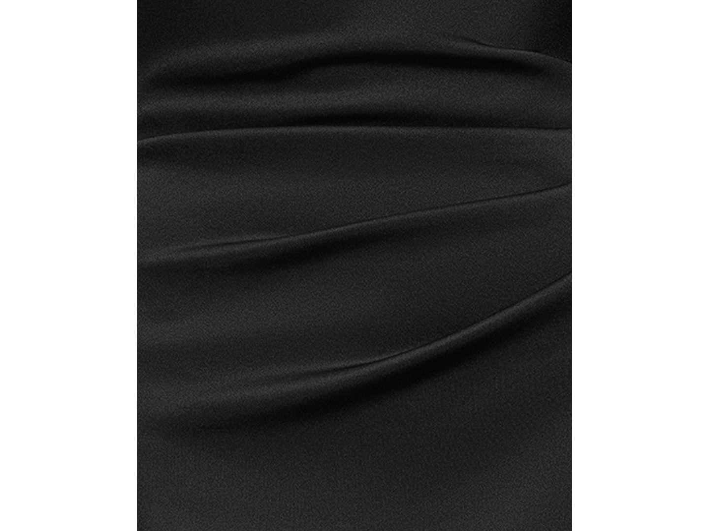 Женские платья XSCAPE Crisscross Halter Side-Ruffled Gown, цвет: Чёрный — фото 4