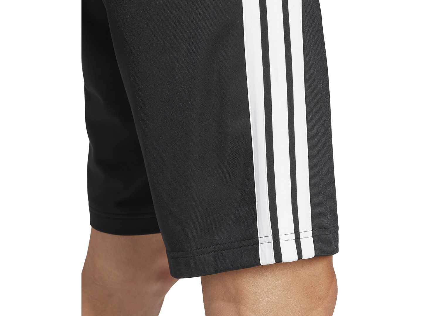 Мужские шорты adidas Three-Stripes 10" Tricot, цвет: Чёрный / Белый — фото 4