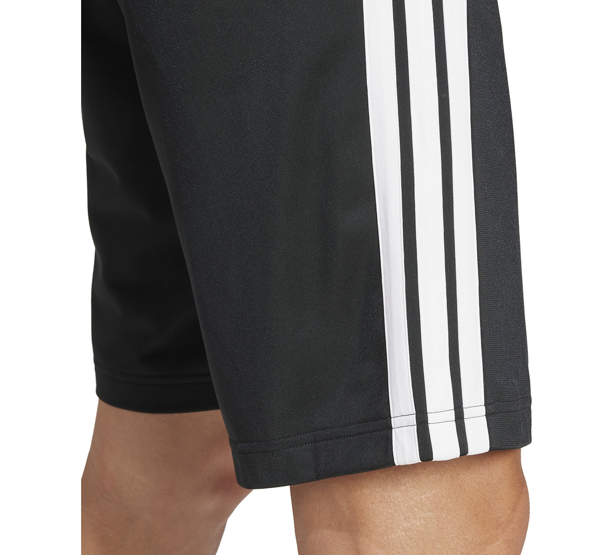 Adidas Originals Adidas Men's 3-stripes 10" Fleece Shorts In Black,wht