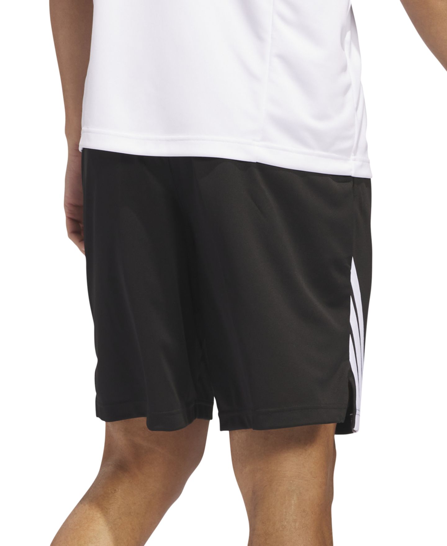 Мужские шорты adidas Three Stripes Legends Basketball, цвет: Чёрный / Белый — фото 4