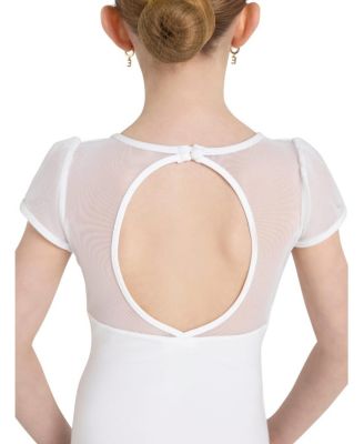 Juniors' Puff Sleeve Keyhole Back Leotard - Girls