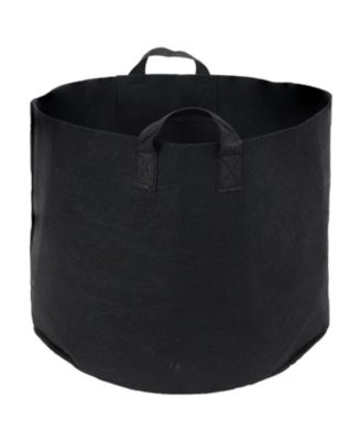Garden Grow Bag with Handles Nonwoven Polypropylene Fabric, Black, 10pc