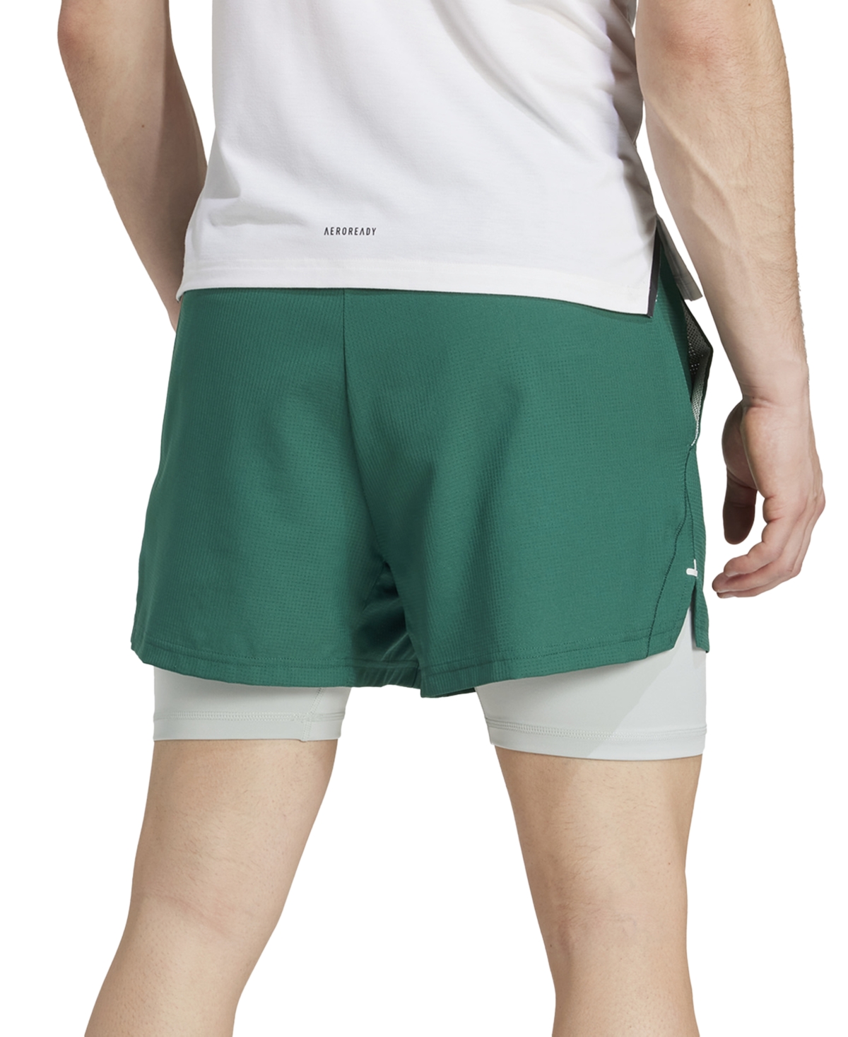 Adidas Originals Men's Gym 2-in-1 7" Shorts In Cgreen,won