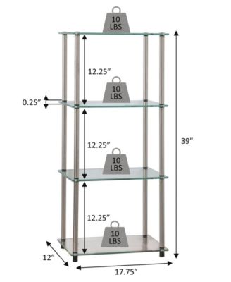 17.75" Glass Designs2Go Classic 4 Tier Tower