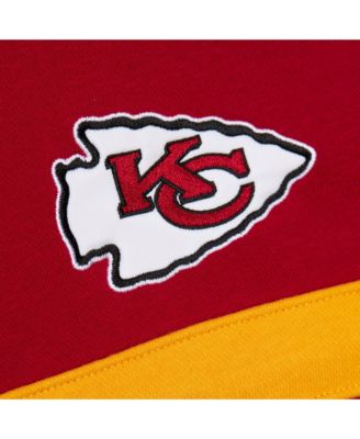 Men's Red Kansas City Chiefs Vintage Logo Head Coach Fleece Pullover Hoodie