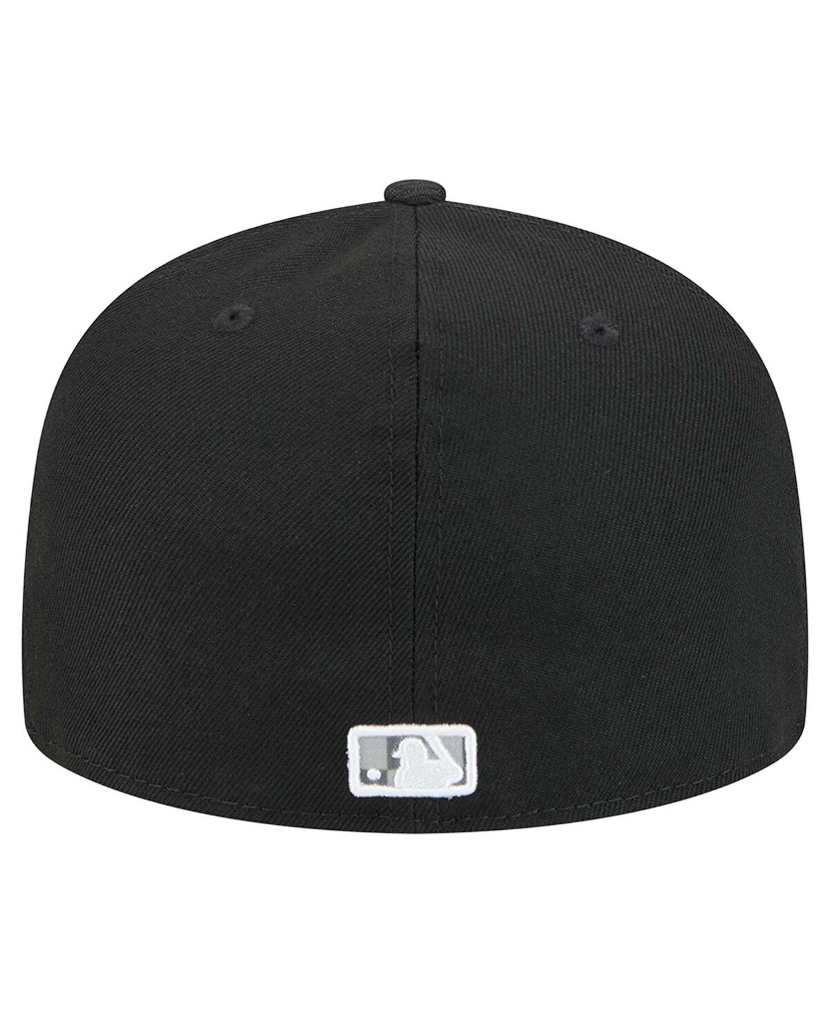 New Era Men's Black Chicago White Sox Checkered Undervisor 59fifty Fitted Hat In Black