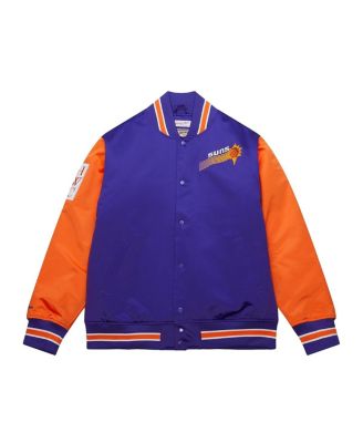 Men's Purple Phoenix Suns Hardwood Classic Primetime Full-Snap Satin Jacket