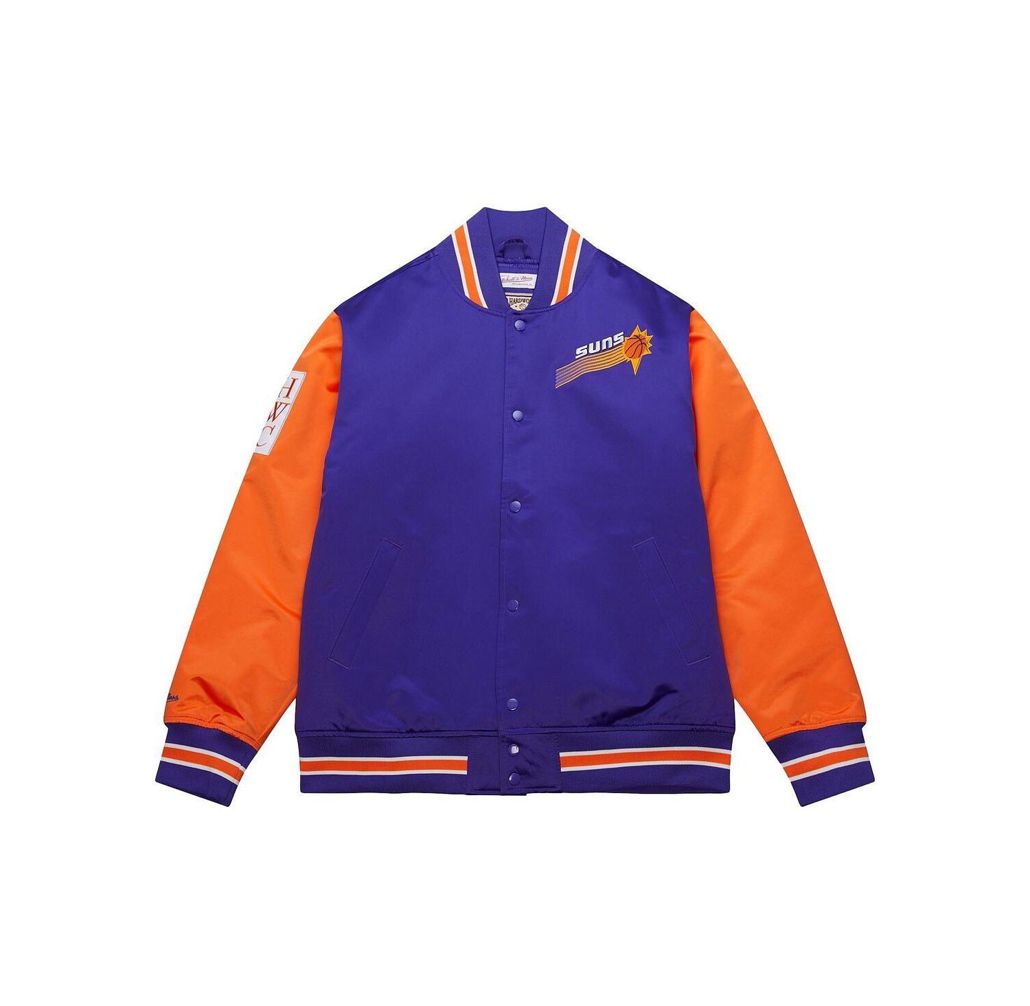 Men's Purple Phoenix Suns Hardwood Classic Primetime Full-Snap Satin Jacket