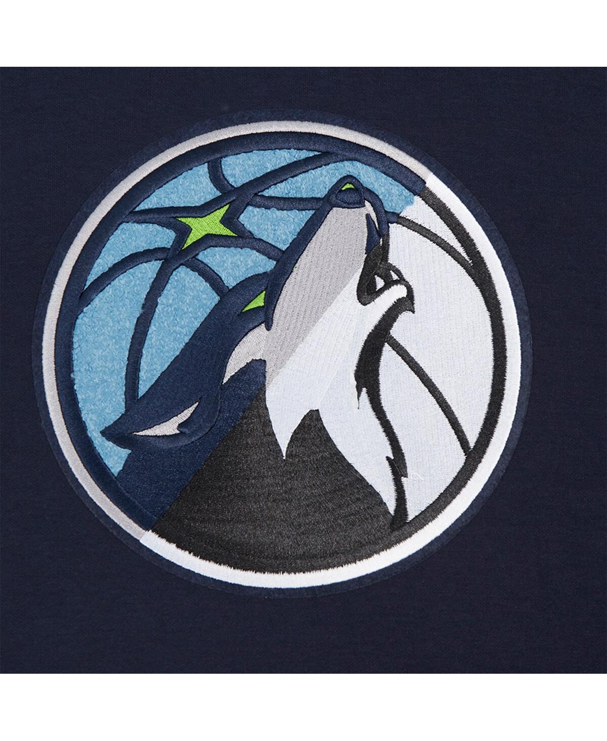 Pro Standard Men's Navy Minnesota Timberwolves Split Logo Pullover Hoodie In Navy