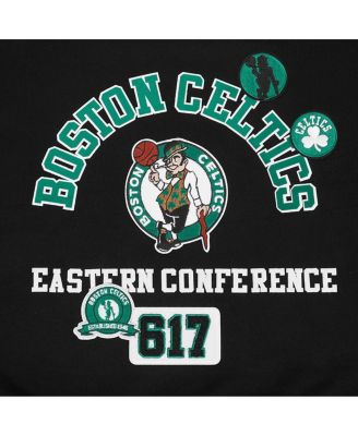 Women's Black Boston Celtics Area Code Cropped Pullover Sweatshirt