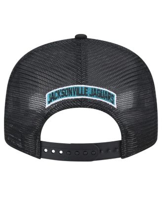 Men's Black Jacksonville Jaguars Throwback Logo Shade Trucker 9FIFTY Snapback Hat