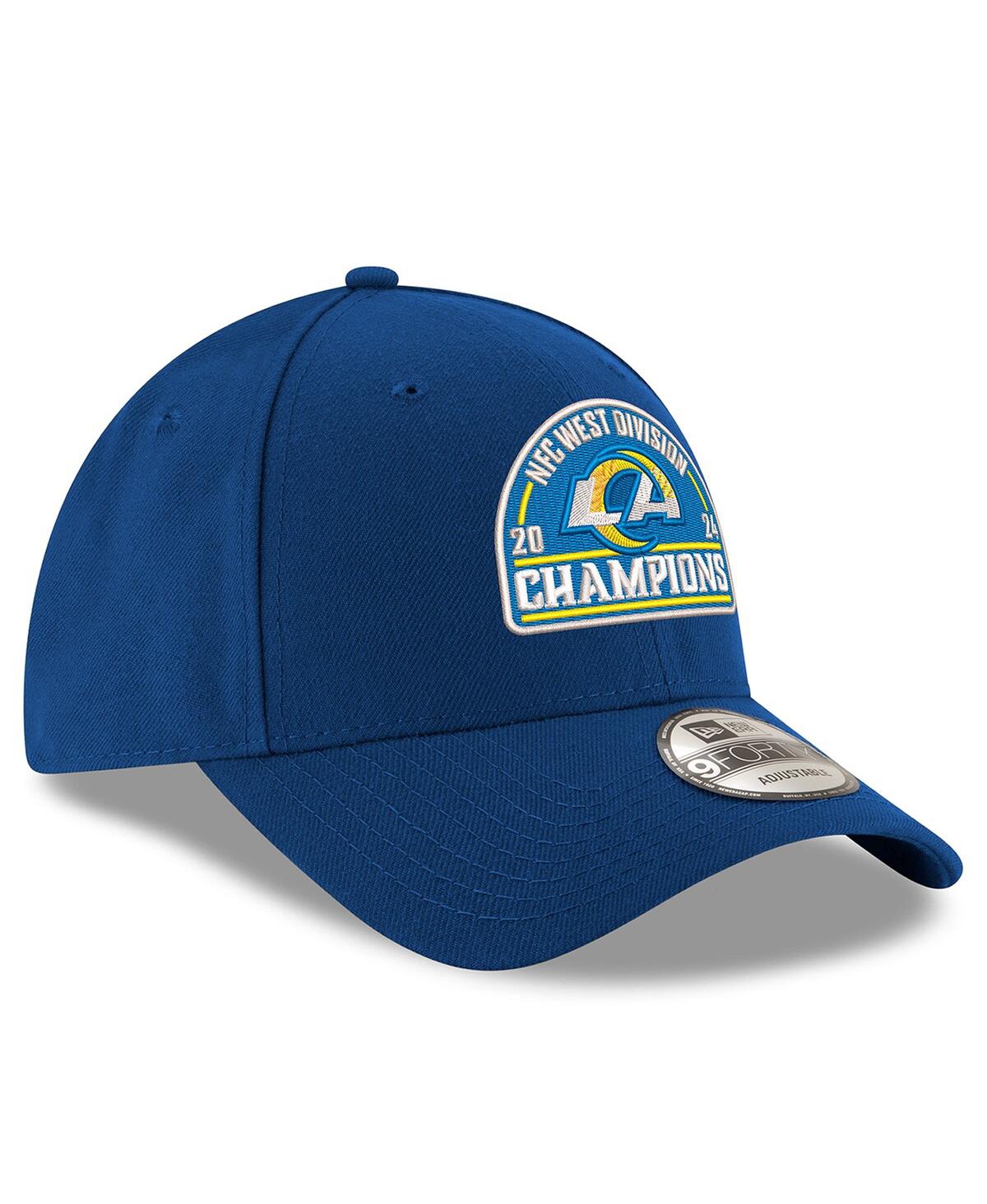 NEW ERA MEN'S ROYAL LOS ANGELES RAMS 2024 NFC WEST DIVISION CHAMPIONS 9FORTY ADJUSTABLE HAT 