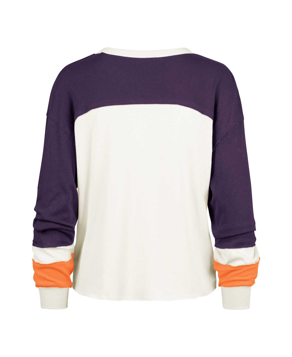 47 BRAND WOMEN'S CREAM PHOENIX SUNS CURVE RAGLAN LONG SLEEVE T-SHIRT 