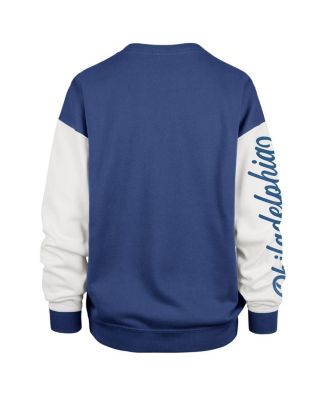 Women's Royal Philadelphia 76ers Plus Size Oversized Rise Andie Pullover Sweatshirt