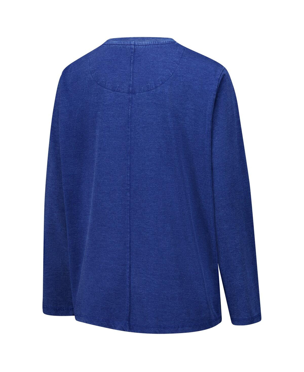 PRESSBOX WOMEN'S ROYAL KENTUCKY WILDCATS CHANDLER OLIVE LEAF ARCH LONG SLEEVE T-SHIRT 