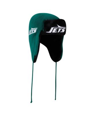 Men's Green New York Jets Helmet Head Trapper Knit Hat