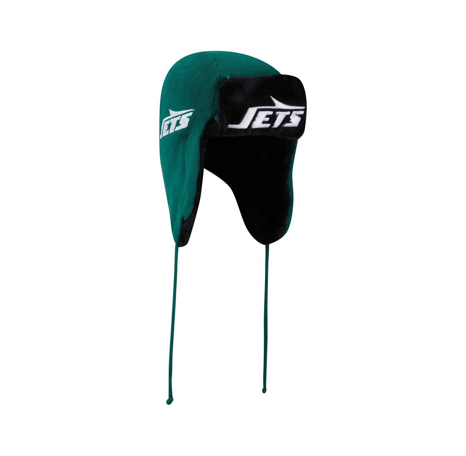 Men's Green New York Jets Helmet Head Trapper Knit Hat