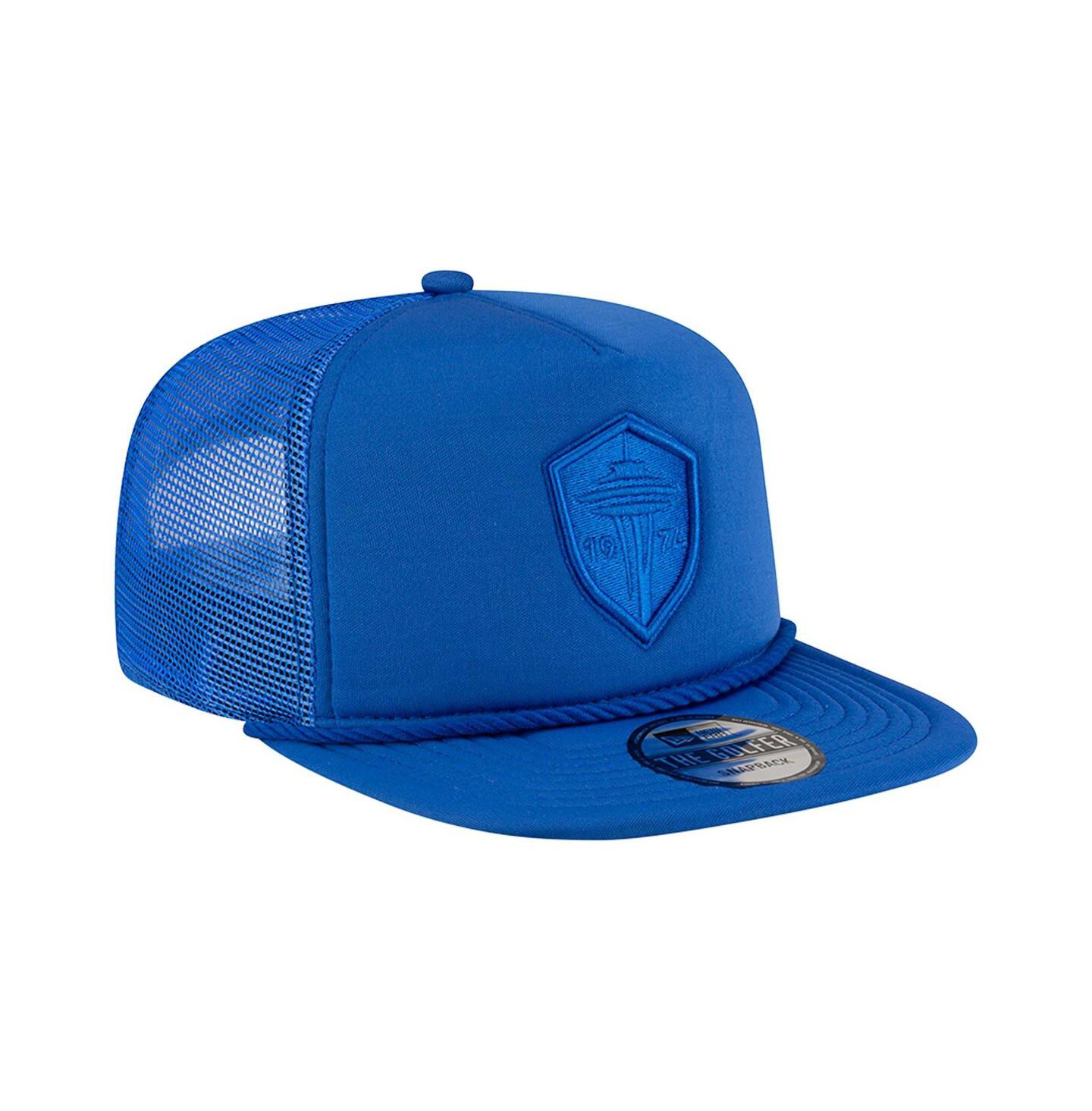 Мужская кепка New Era Blue Seattle Sounders FC Tone Golfer Snapback Hat — фото 4