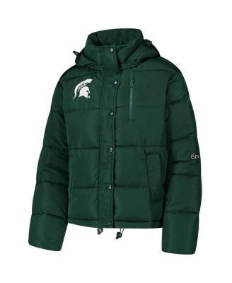 Women's Green Michigan State Spartans Puffer Jacket