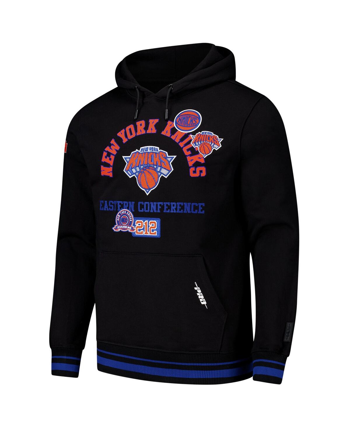 Pro Standard Men's Black New York Knicks Area Code Pullover Hoodie In Black