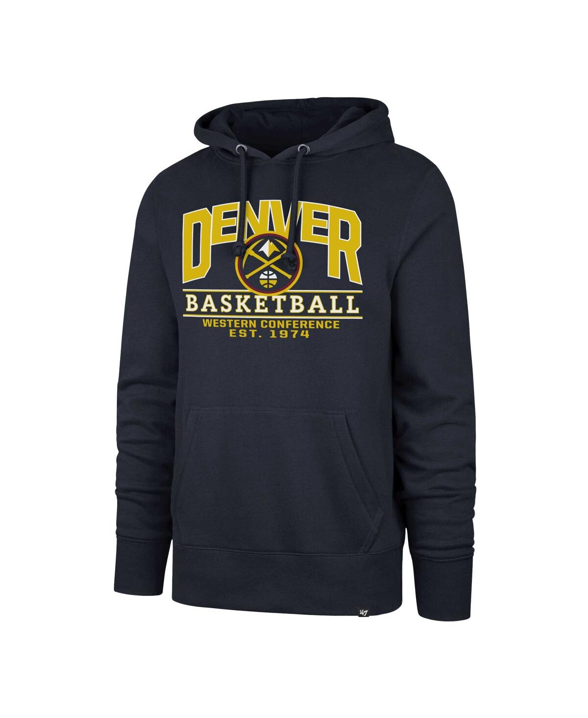 47 Brand Men's And Women's Navy Denver Nuggets Good Call Headline Pullover Hoodie In Navy
