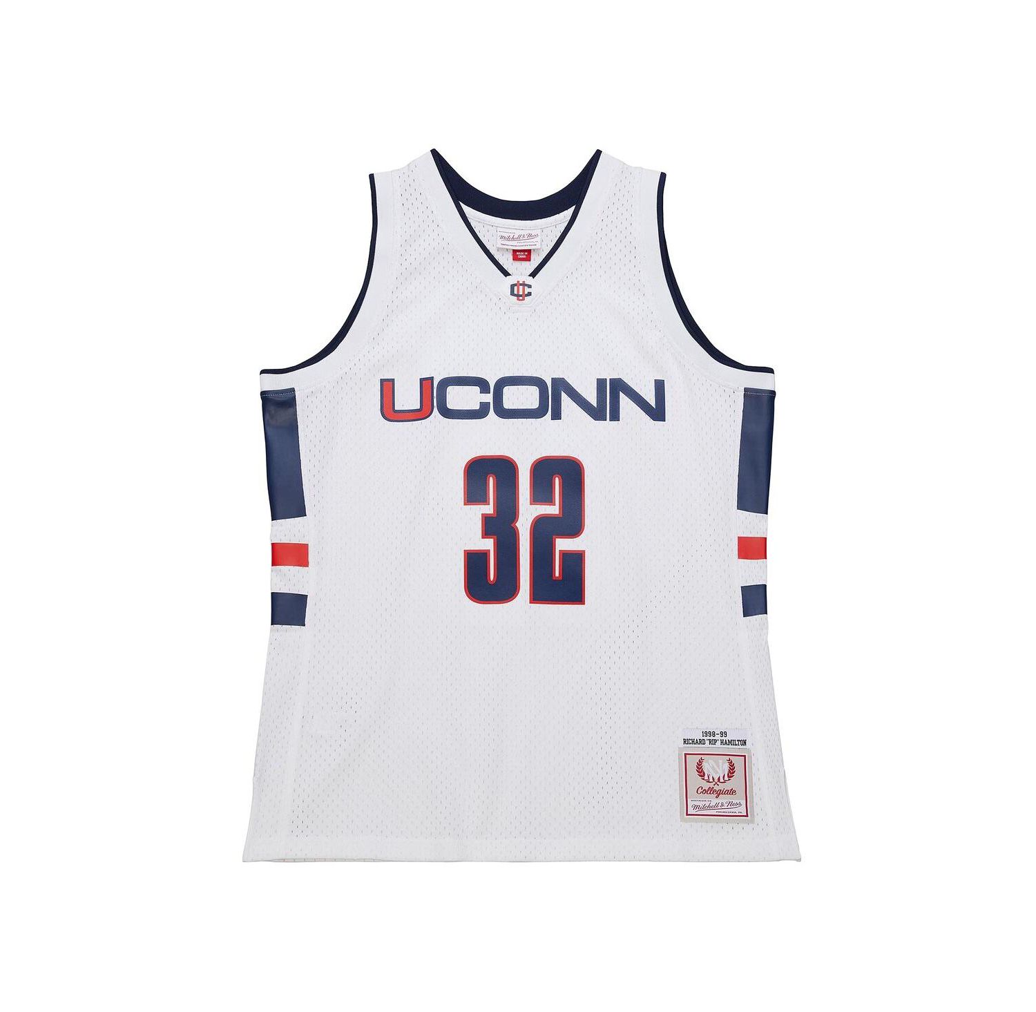 Men's White Richard Hamilton UConn Huskies 1998/99 Jersey