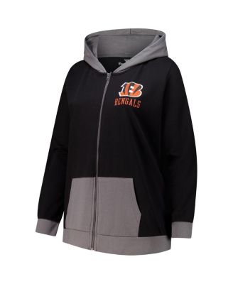 Women's Black Cincinnati Bengals Hit It Full-Zip Hoodie