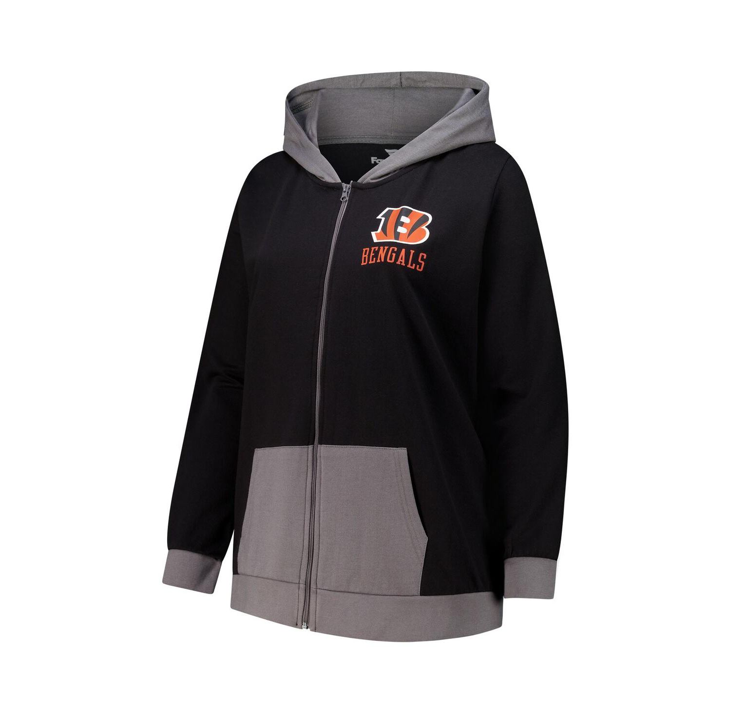 Women's Black Cincinnati Bengals Hit It Full-Zip Hoodie