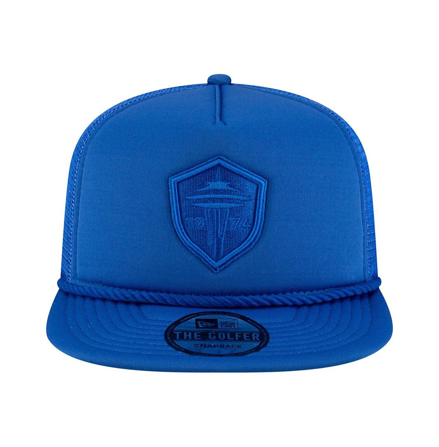 Мужская кепка New Era Blue Seattle Sounders FC Tone Golfer Snapback Hat — фото 5