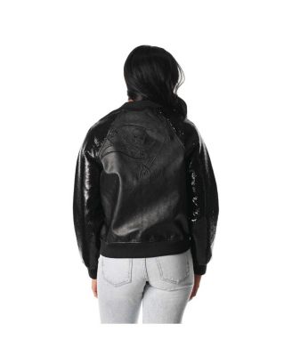 Women's Black Tampa Bay Buccaneers Sequin Full-Zip Jacket