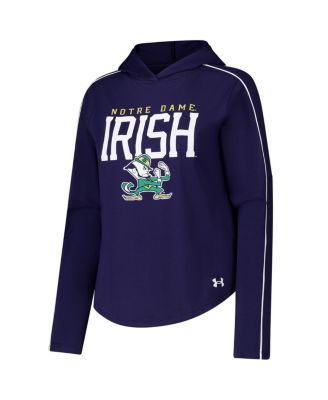Women's Navy Notre Dame Fighting Irish Gameday Knockout Long Sleeve Hooded T-Shirt