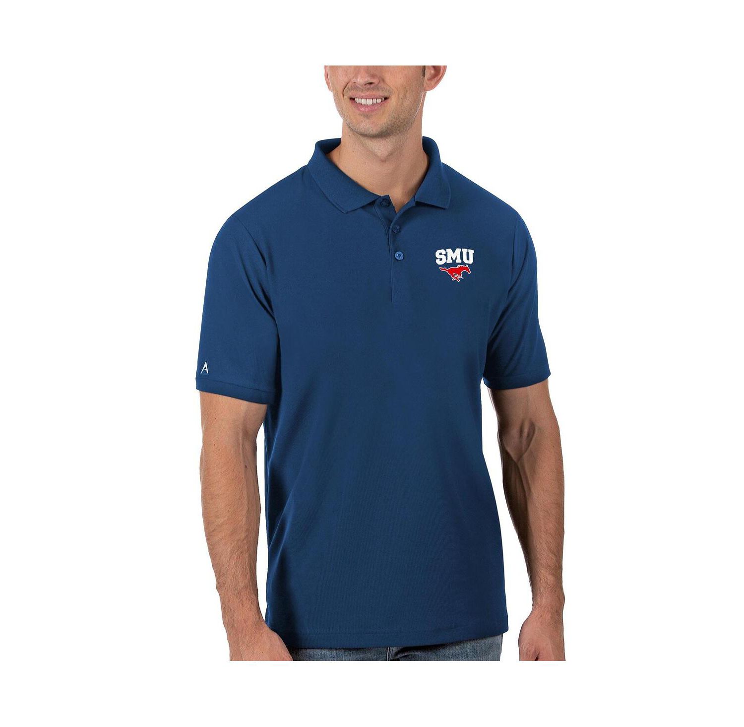 Men's Royal SMU Mustangs Legacy Pique Polo
